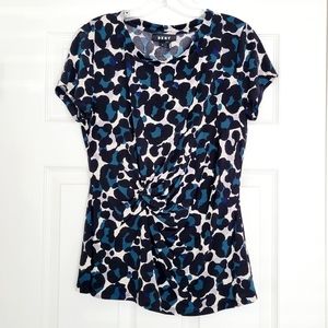 DKNY Animal Print Shirt Green Black M